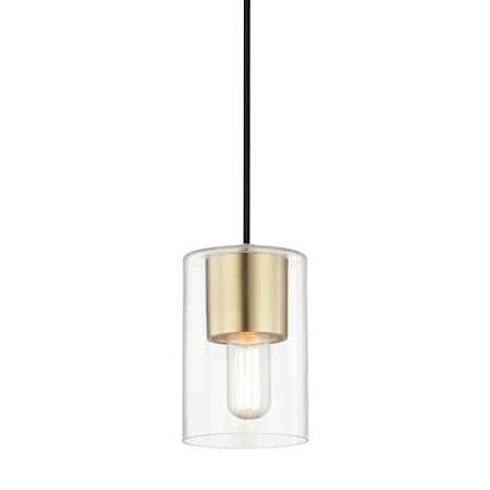 Mitzi Lula 1 Light Pendant 5.25 In. Aged Brass H135701-AGB