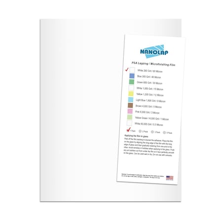 Nanolap PSA Lapping Film, 1 Pc 60 Micron (260Grit), 8-0.5 in x 11 in Microfinishing Fine Sanding Paper 61612N