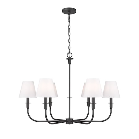 Z-Lite Tova Matte Black 6 Light Chandelier 3049-32MB