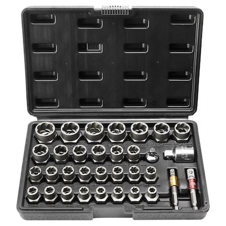 Vevor Bolt Extractor Set 29-Piece Bolt and Nut Remover Set with Storage Case, 29PK YM-29