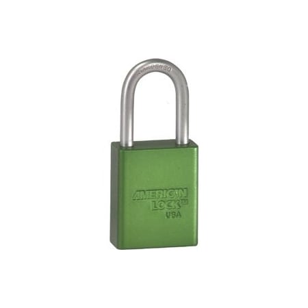 Master Lock Co Safety Padlock 1-1/2in Shackle Green, Keyed Alike A1106KA53347 GRN