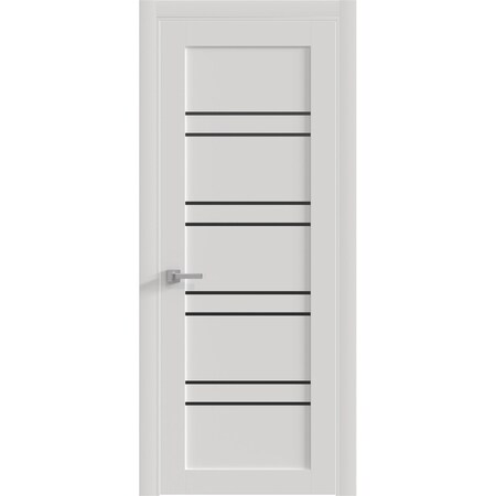 Sartodoors Slab Door Panel 36 x 96 inches, BASIC 4901 White with Black Glass, Bathroom Bedroom Doors BASIC4901S-WS-3696