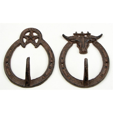Esteras Tikar Horseshoe Cast Iron Hooks, Set of 2 ES1806393