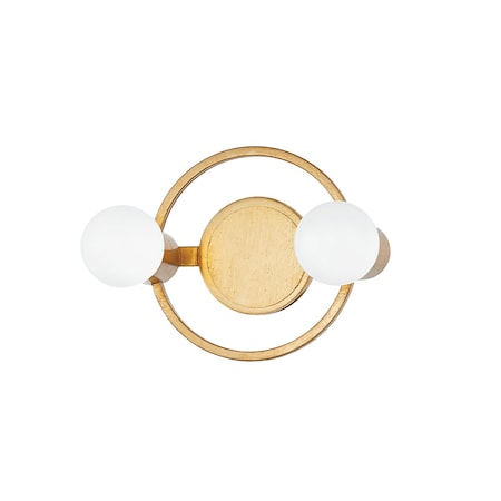 Mitzi Hope 2 Light Bath And Vanity 7.5 In. Gold Leaf H413302-GL