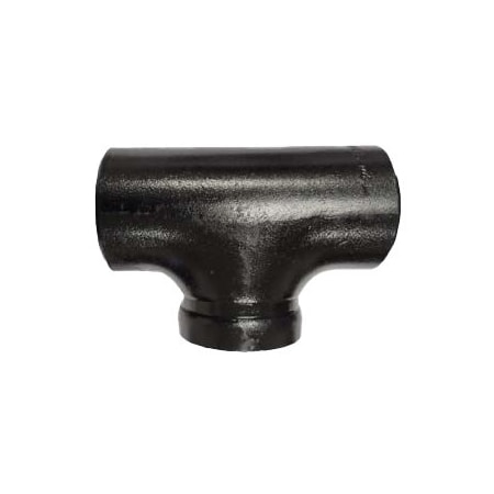 Industrial Choice Weld by Weld by Groove Tee SCH40 2.5 inch Steel Black Painted GVW-T-2.5-W-W-G-S40CS-BK