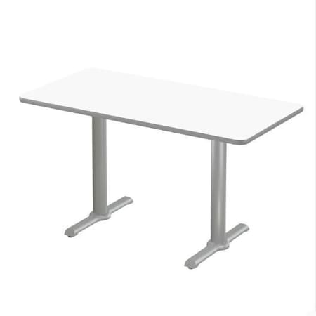 Correll Rectangle Cafe Table, 60 in W, 30 in L, 29 in H, Particleboard Top, Frosty White STT3060DE-80-98-13