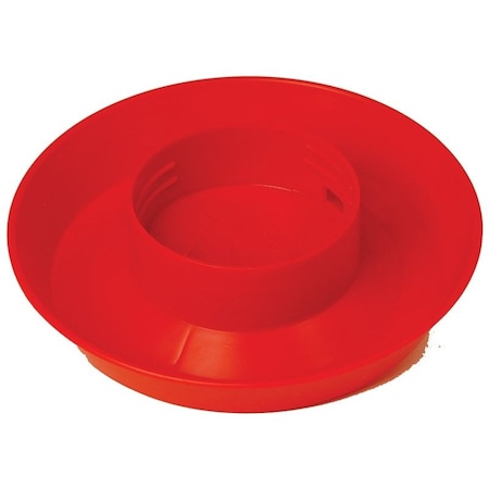 Little Giant 740 Poultry Waterer Base, 6 in Dia, 1-1/2 in H, 1 qt Capacity, Polystyrene, Red 742RED/740