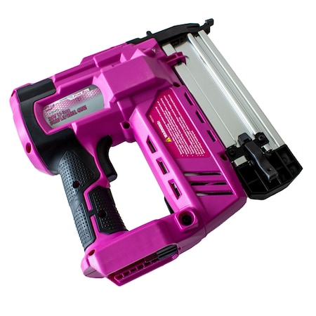 The Original Pink Box 20V Lithium-Ion Cordless 2-in1 Brad Nailer/Stapler with 2Ah Battery, Pink PB20VNG_2AH_CHRGR