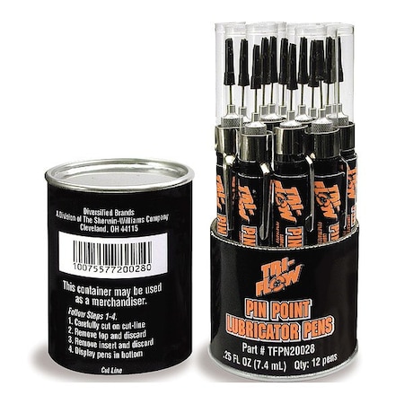 Tri-Flow Lubricant, 0.25 oz, Pen, Petroleum Base, H2, Brown TFPN20028