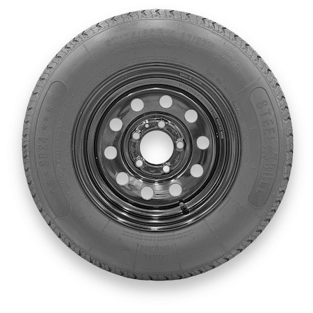 Steelbull - Steel Master ST175/80R13 8 Ply 5 On 4.5 Bolt, Black Wheel Assemblies 599527SBBLK