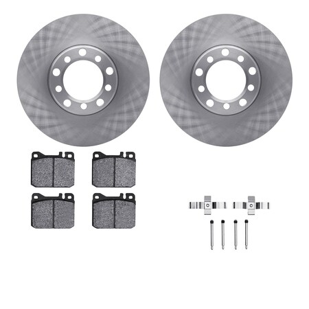 Dynamic Friction Co DFC Brake Rotor with 5000 Brake Pads and Hardware Kit 6512-63166