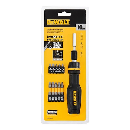 Dewalt Screwdriver Set, Multi-Bit, 10-Piece DWHT68001