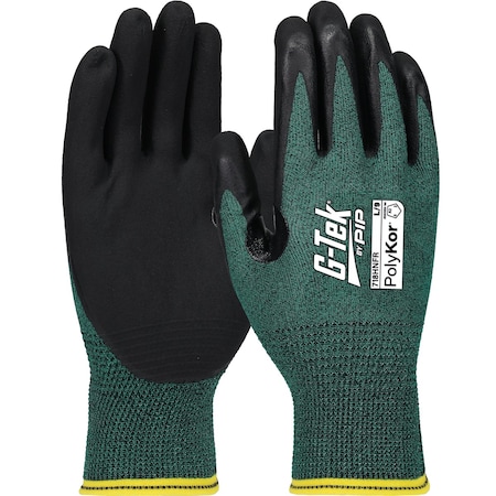 G-Tek Seamless Knit A2 Polykor Blended Glove w/Foam Nitrile Coated Grip on Palm&Fingers, Touchscreen, 12PK 10786
