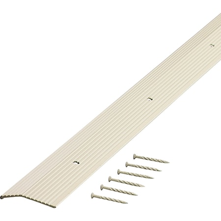 M-D Building Products Building Products 1-3/8'' x 72'' Almond Aluminum Carpet Trim with Screw Nails 74336