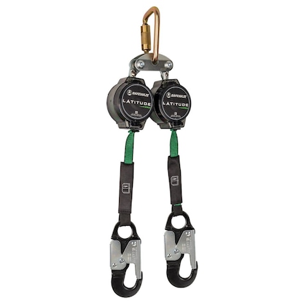 Safewaze Latitude Pro 7 ft Dual Web SRL FS-EX313, Carabiner, Alu Snap Hooks 018-5017