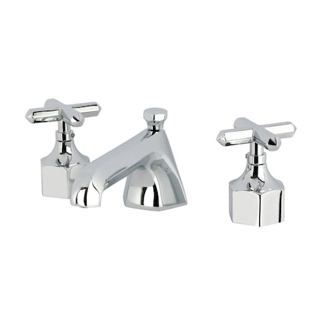 Kingston Brass Widespread Bathroom Faucet with Brass Pop-Up, Polished Chrome KZ4461CHX