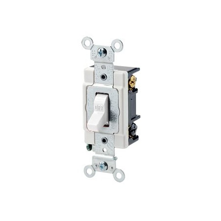 Leviton Toggle Switch, 20 Amp, 120/277 Volt, White 1223-SW