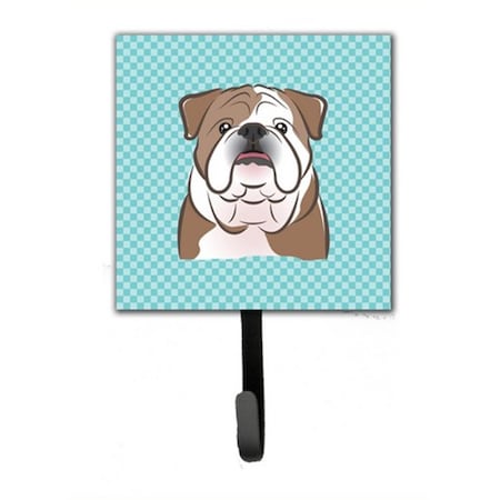 Carolines Treasures Checkerboard Blue English Bulldog Leash and Key Holder BB1157SH4