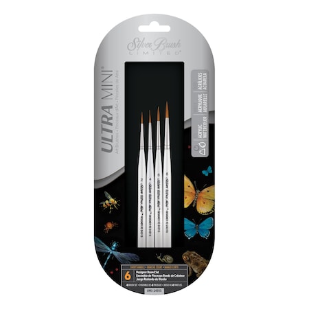 Silver Brush Ultra Mini Ultimate Round Brushes, 4-Piece Set UMS-2455S