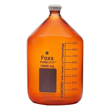 Zoro Select Media Bottle, Borosilicate Glass, 408 mm H 48V-C400-FLS