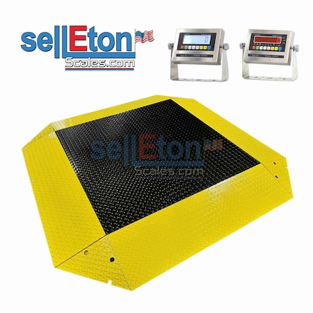 Selleton Scales Low Profile Pancake Floor Scale LCD Display, 4 ft x 4 ft, 10000 lb x 1 SL-960-4X4-LCD
