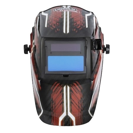 Lincoln Electric Welding Helmet, Black/Red, Analog K5618-2