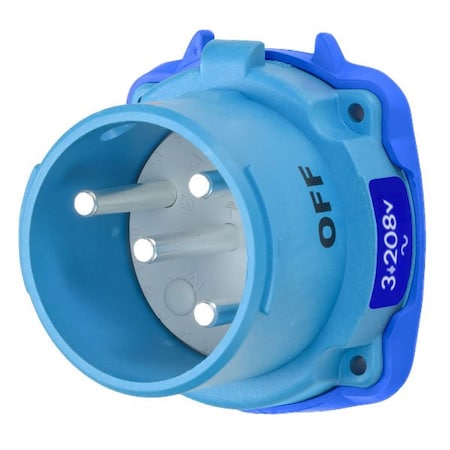 Meltric DR50 INLET POLY BLUE SIZE 3 TYPE 3R 3P+G 50 A 208 VAC 60 Hz NO AUX 31-38233-K16
