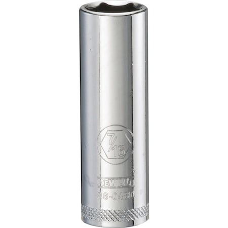 Dewalt Deep Socket, 1/4in Hex Drive, 7/16in, 6 pt DWMT86048OSP