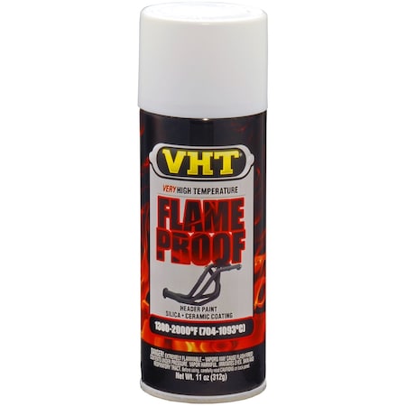 Vht Paint Primer VHT Flame Proof Base Coat/ Engine Enamel Primer; Flat White; 11 Ounce Aerosol Can SP118