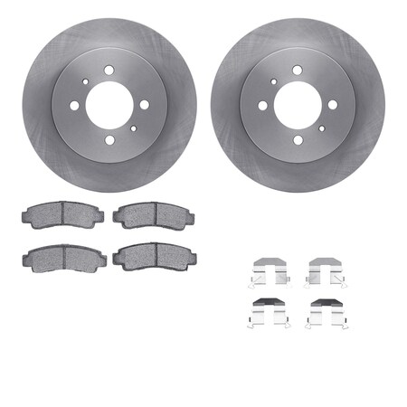 Dynamic Friction Co DFC Brake Rotor with 5000 Brake Pads and Hardware Kit 6512-67260