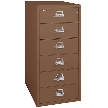 Fireking 6 Drawer, 1 Hr Fire, Vertical, 25" wide for Card Check & Notes Tan 6-2552-CTN