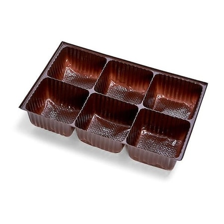 Nashville Wraps Brown 6 pc Strawberry Trays, 7 x 4 3/8 x 1 1/2in, 50PK 50SB6