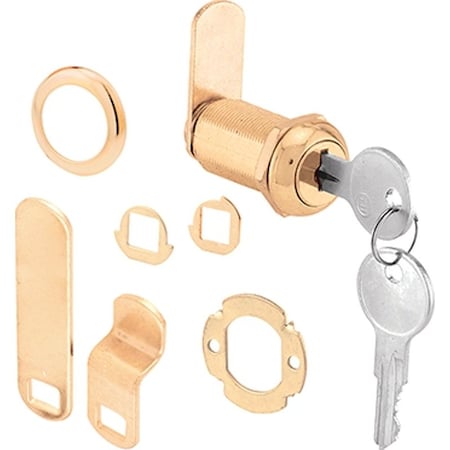Defender Security Drawer and Cabinet Lock, Keyed Lock, Y13 Yale Keyway, Brass U 9953KA