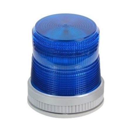 Edwards Signaling Warning Light, Blue, LED, 24V DC, 65 FPM, 3 3/4 in Dia., Surface 105XBRMB24D