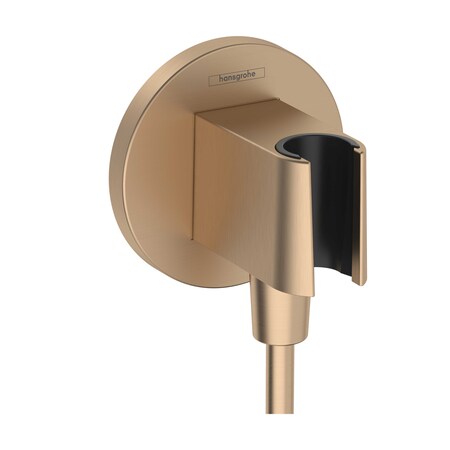 Hansgrohe FixFit S Wall Outlet with Handshower Holder in Brushed Bronze 26888141