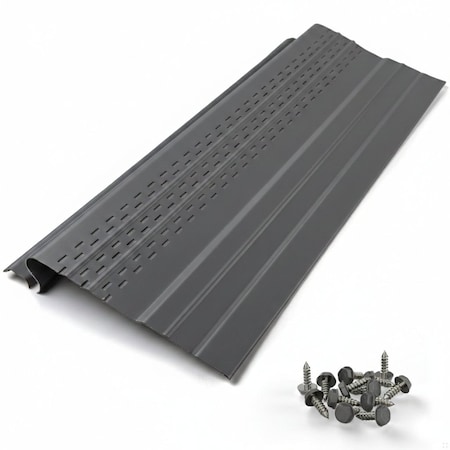 Waterlock Pro Aluminum Gutter Guard, Dark Gray, 100ft WP-5KS-100-DGR