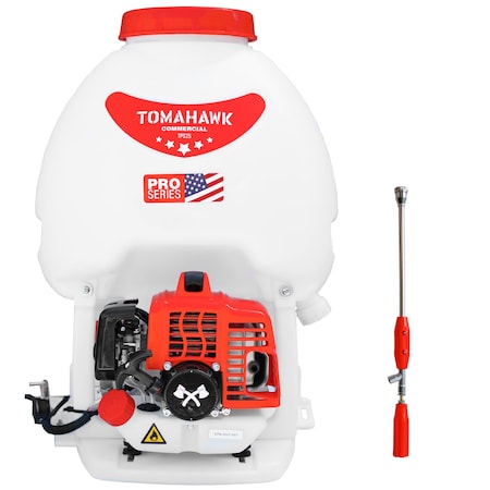 Tomahawk Power Backpack Sprayer, 63 in L Hose TPS25 + CG