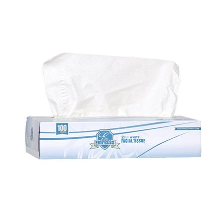 Empress Facial Tissue Boxed - VIRGIN 7.87 in x 7.68 in 2ply White, 3000PK FT 301002