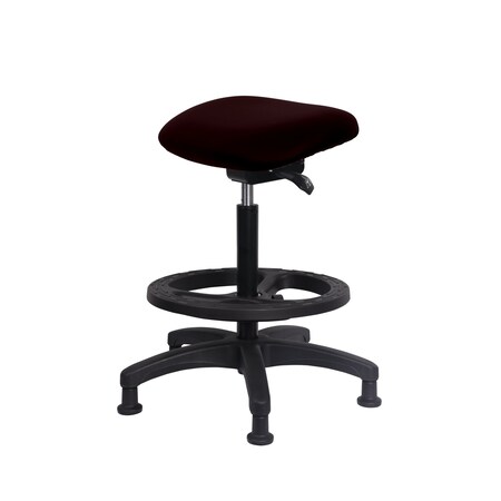 Blue Ridge Ergonomics Vinyl Sit-Stand-Standing Height with Black Foot Ring Stationary Glides in Burgundy Trailblazer Vinyl VSTSS-RG-BF-RG-8569