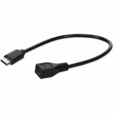 Add-On Addon 17Cm (7In) Usb 3.1 Type (C) Male To Micro-Usb 2.0 Female Black USBC2MUSB2FB
