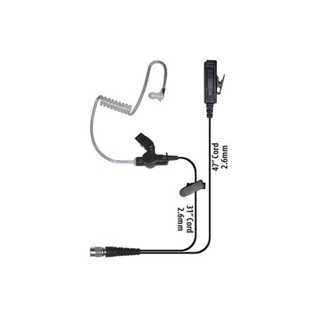 Klein Electronics Director 2-Wire Surveillance Earpiece with Quick Disconnect Connector DIRECTOR-QD
