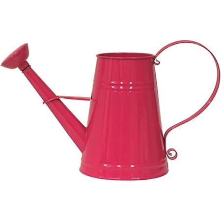 Superherostuff 1 gal Enameled Galvanized Steel Watering Can with Removable Rosette, Hot Pink PA3007837