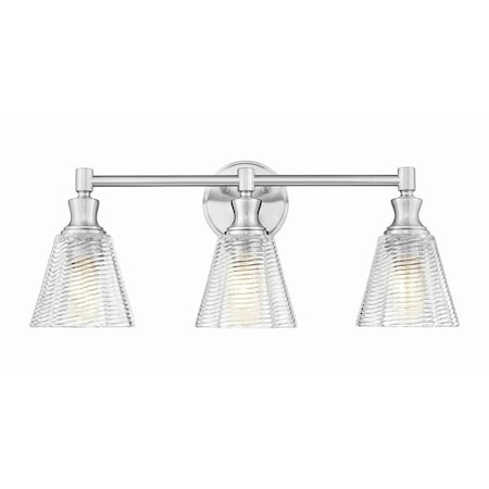 Z-Lite Auden Brushed Nickel 3 Light Vanity 7704-3V-BN