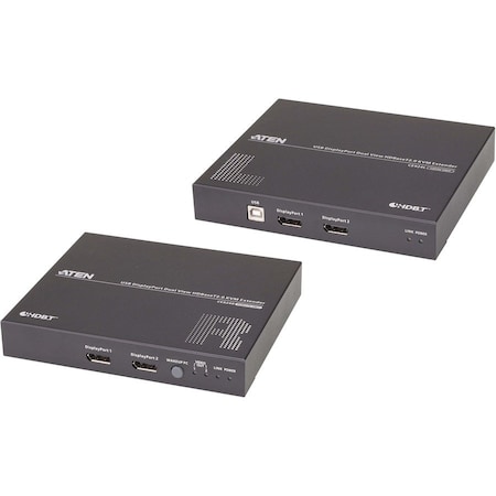 Aten USB DisplayPort Dual View HDBaseT 2.0 KVM Extender (4K@100m for Single View) CE924