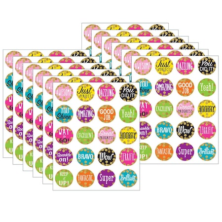 Teacher Created Resources Confetti Stickers, 120-Piece Set, 12PK 8191