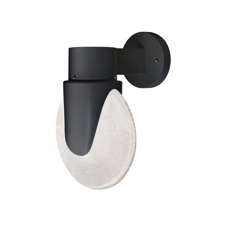 Besa Lighting Prada Outdoor Sconce, Black/Bubble, Black Finish, 1x4W LED PRADABK-WALL-LED-BK