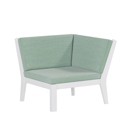 Polybird BREEZE DEEP SEAT SECTIONAL PIECE CORNER UNIT        WHITE POLYBIRD P104-WT-CASP