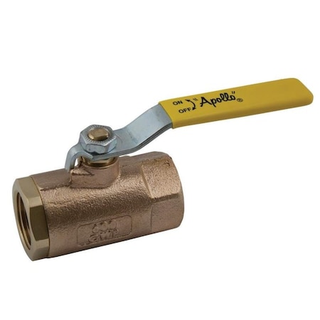 Apollo Valves Manual Two-Way Straight Ball Valve, 2 in FNPT x 2 in FNPT, 600 psi Max Pressure, Bronze 7010801