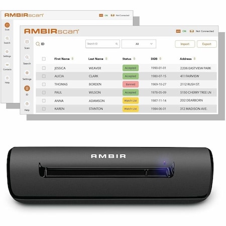 Ambir PS667 Simplex A6 ID Card Scanner - 48 bit Color - 24 bit Grayscale PS667-AS