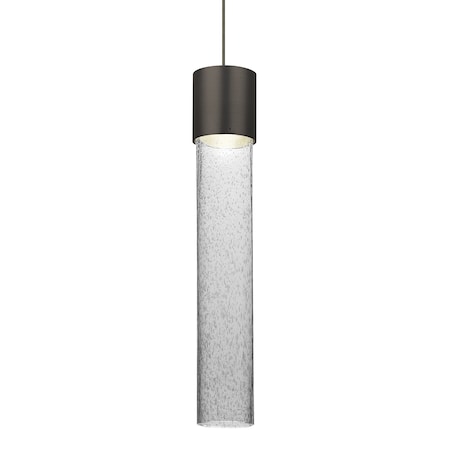Besa Lighting Besa Wanda 12 Pendant, Clear Bubble, Bronze Finish, 1x 3W LED 1XT-WAND12CL-LED-BR